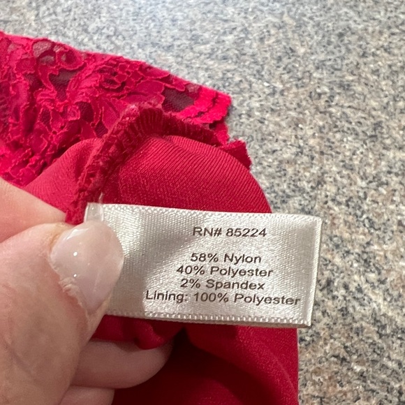 Boston Proper Red Lace Top size XL - Picture 8 of 9